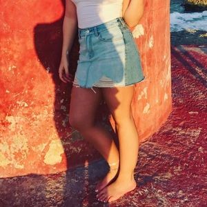 PACSUN two toned denim skirt